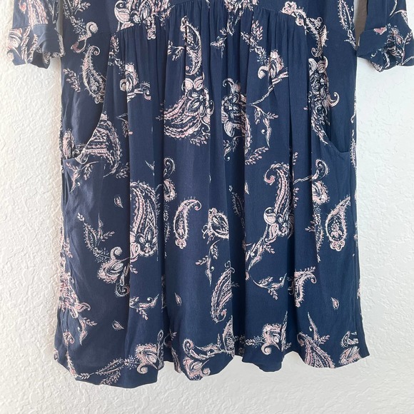 Hill Dresses Hill Size 6 Navy Blue Bohemian Pocket